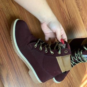 Maroon boots